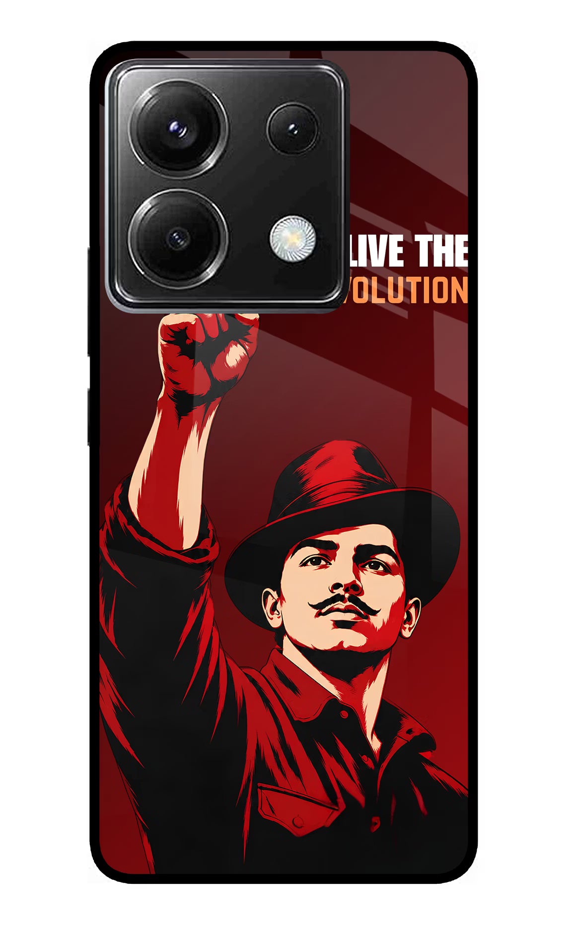 Bhagat Singh Revolution Poco X6 Glass Case