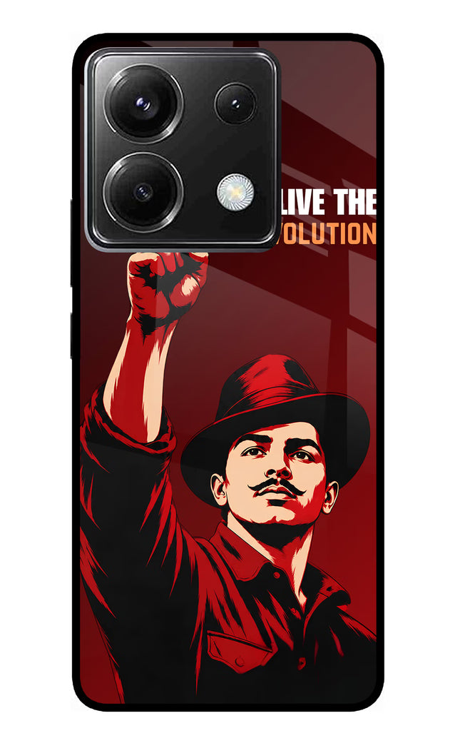 Bhagat Singh Revolution Poco X6 Glass Case
