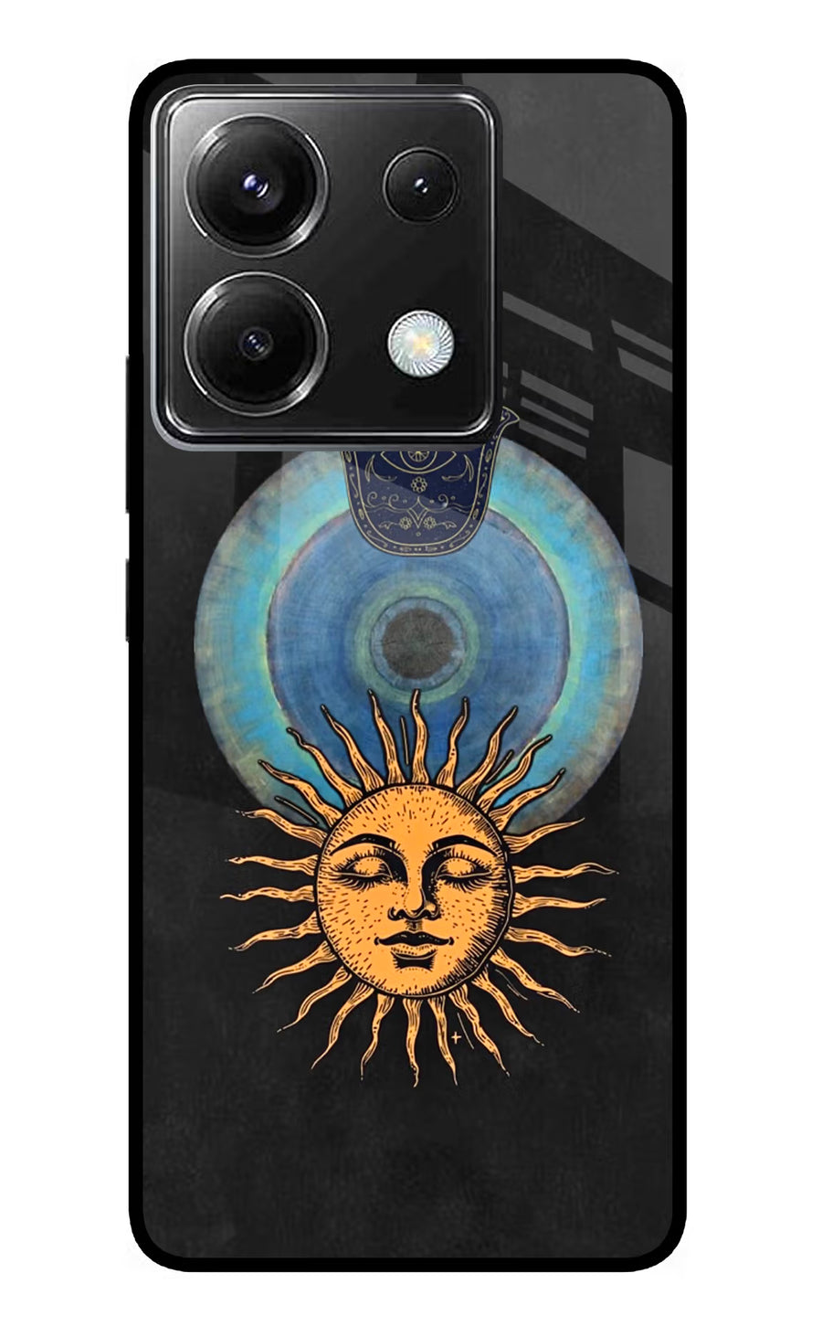 Divine Sun Poco X6 Back Cover, Glass case