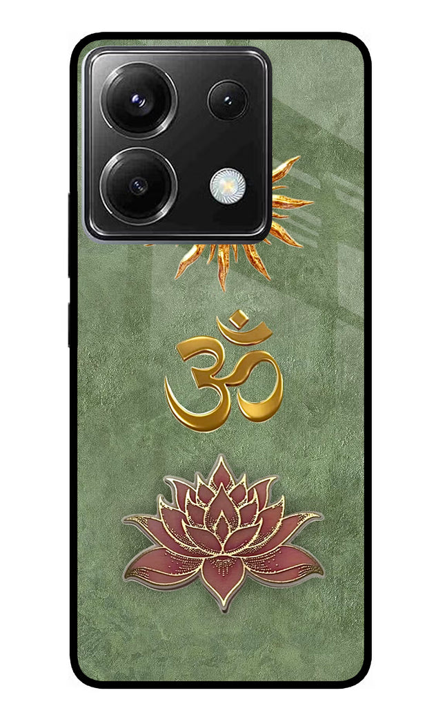 Om & Lotus Poco X6 Glass Case