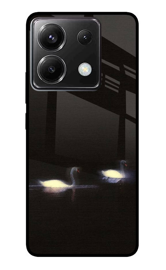 Silent Swans Poco X6 Glass Case
