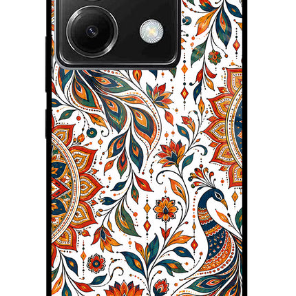 White Mayura Poco X6 Glass Case