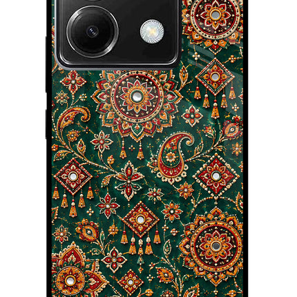Green Pataka Poco X6 Glass Case