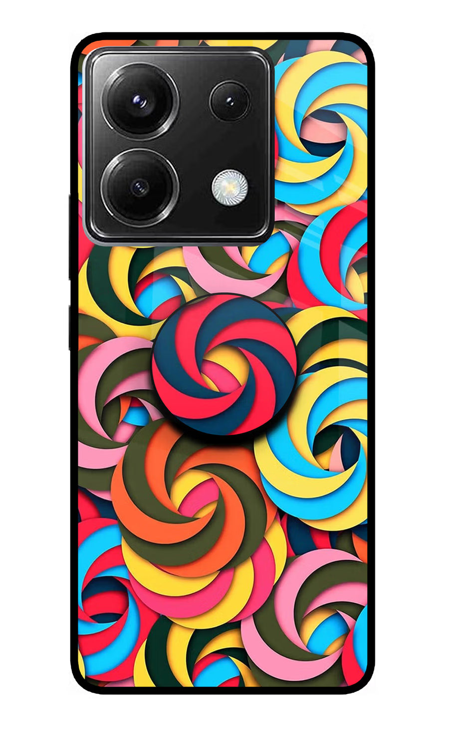 Spiral Pattern Poco X6 Pop Case, Metal case
