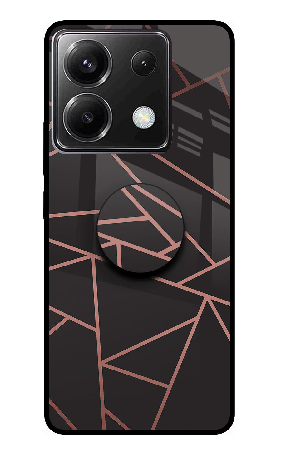 Geometric Pattern Poco X6 Pop Case, Metal case