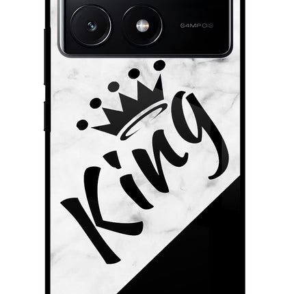 King Poco X6 Pro Glass Case Back Cover by Casekaro