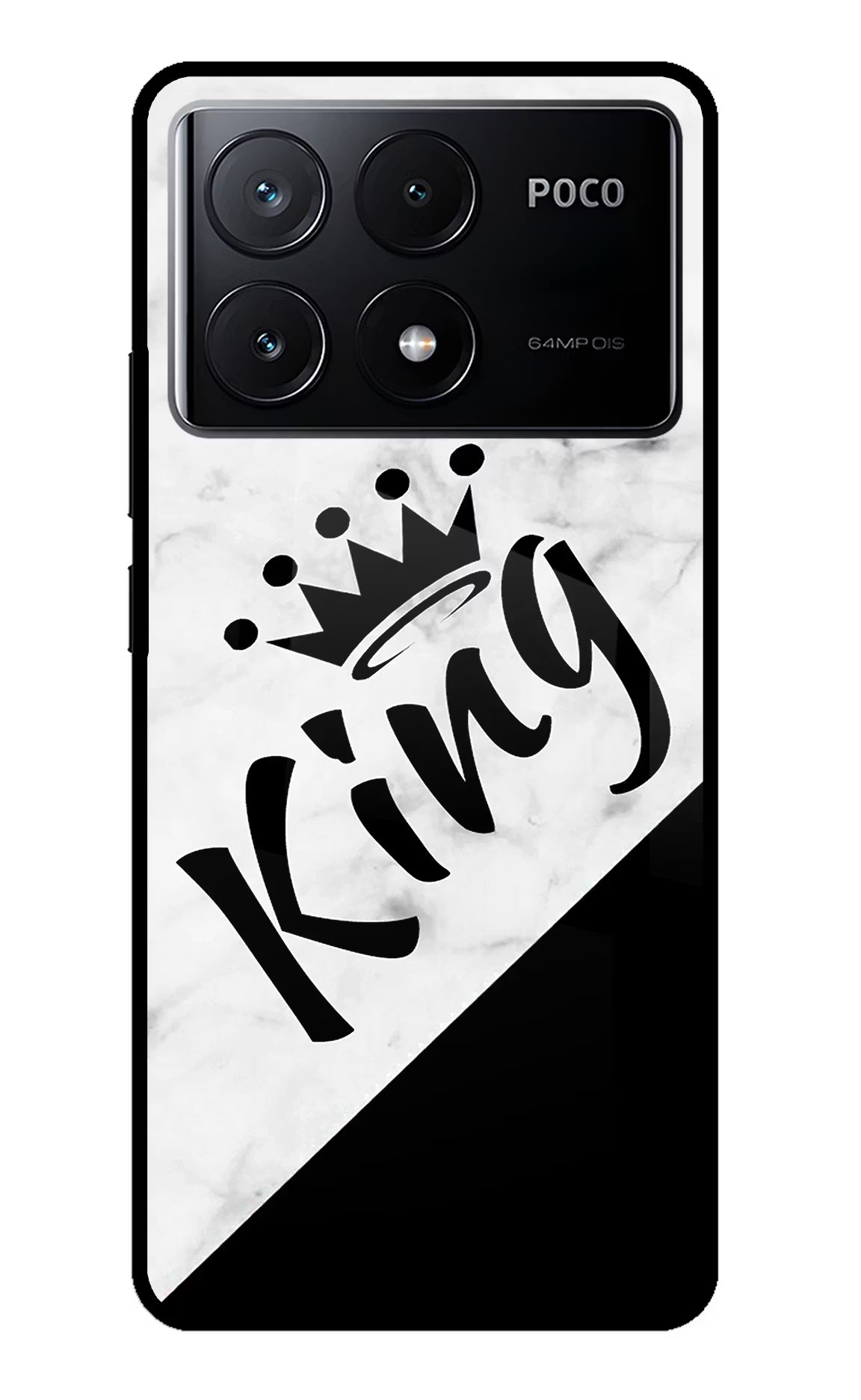 King Poco X6 Pro Glass Case Back Cover by Casekaro