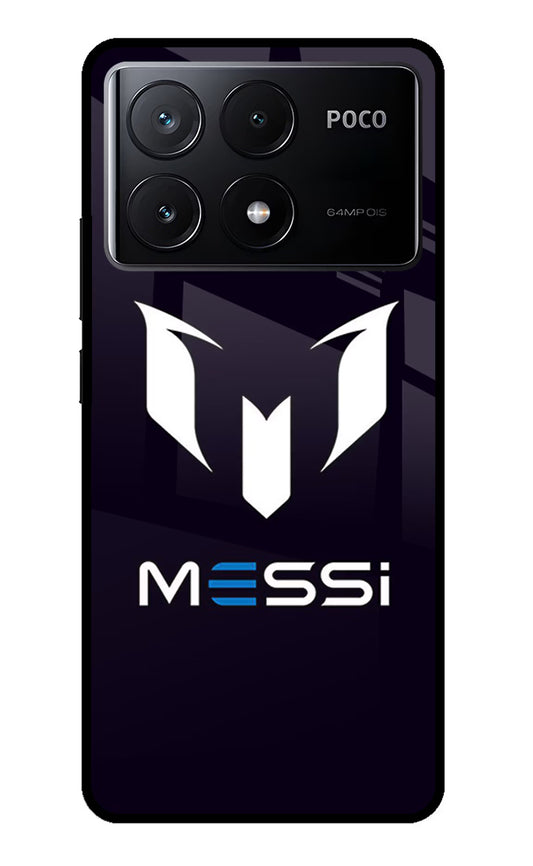 Messi Logo Poco X6 Pro Glass Case