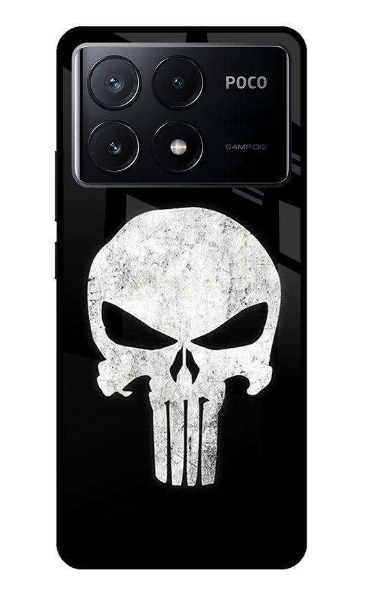 Punisher Skull Poco X6 Pro Glass Case