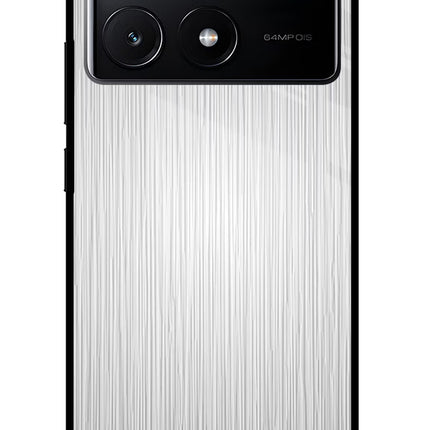 Wooden Grey Texture Poco X6 Pro Glass Case Back Cover by Casekaro