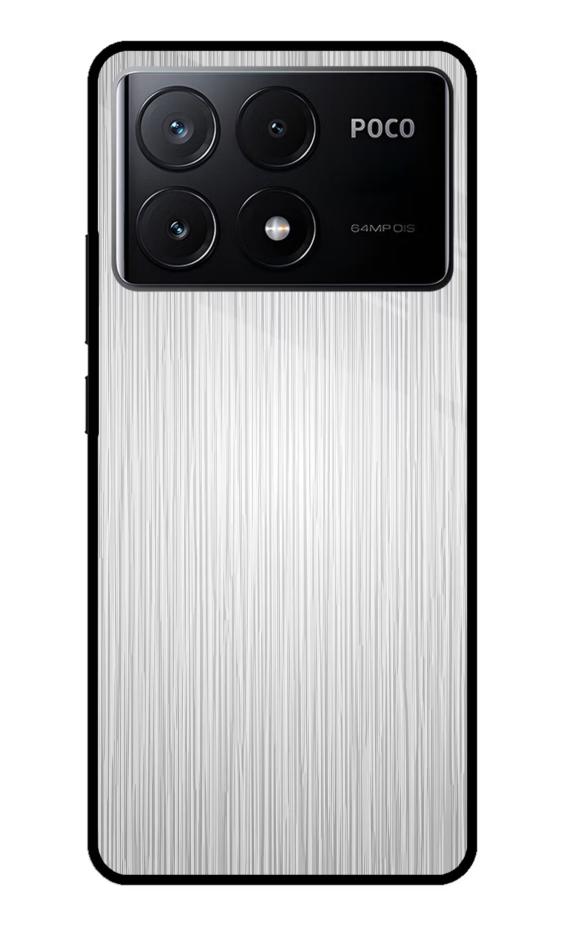 Wooden Grey Texture Poco X6 Pro Glass Case Back Cover by Casekaro