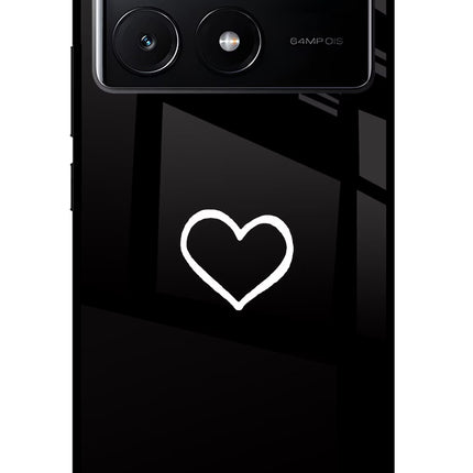 Heart Poco X6 Pro Glass Case Back Cover by Casekaro