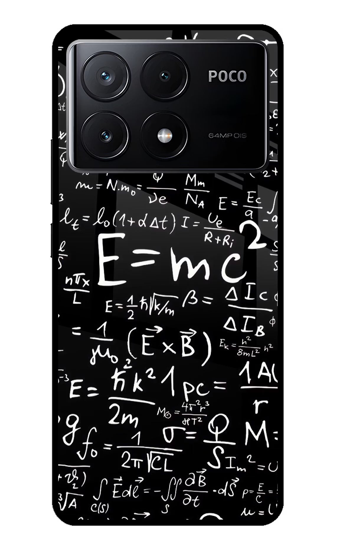 Physics Formula Poco X6 Pro Glass Case Back Cover by Casekaro