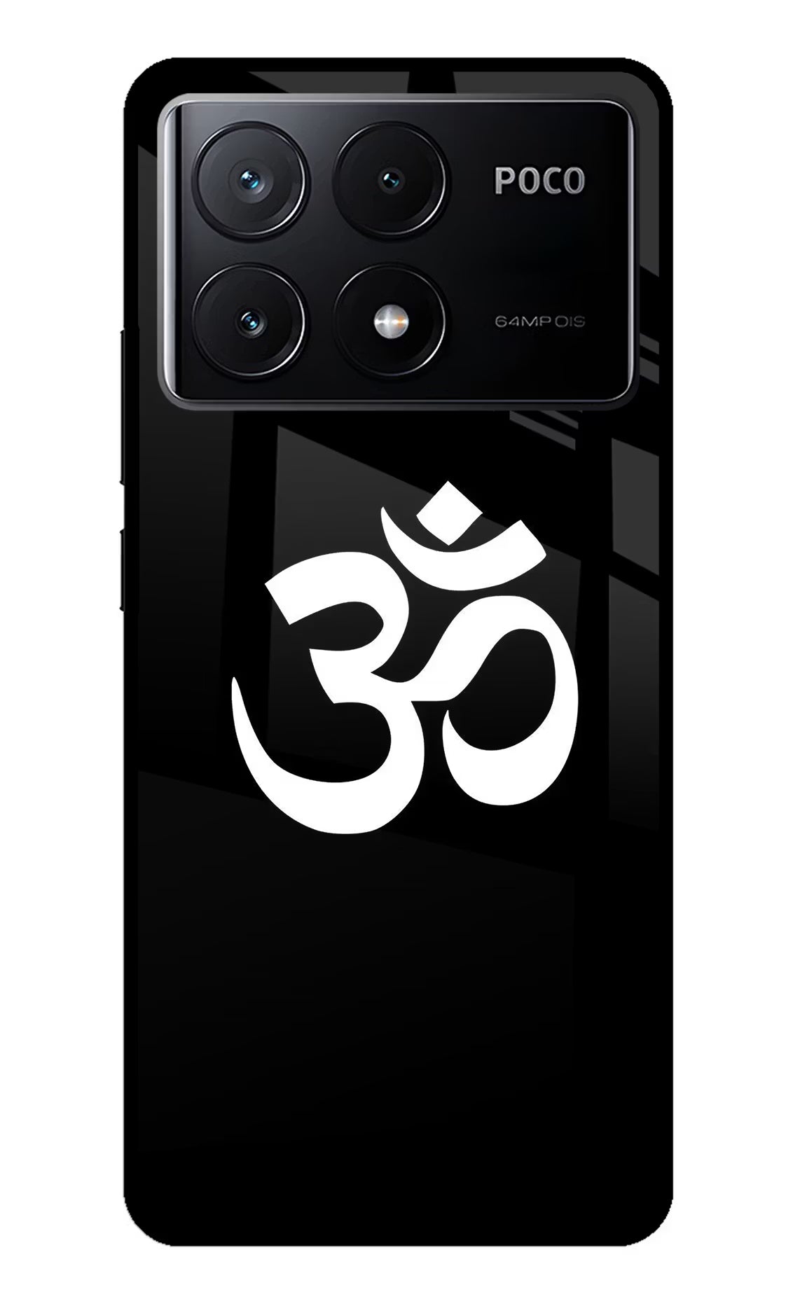 Om Poco X6 Pro Glass Case Back Cover by Casekaro