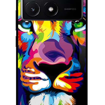 Lion Poco X6 Pro Glass Case Back Cover by Casekaro
