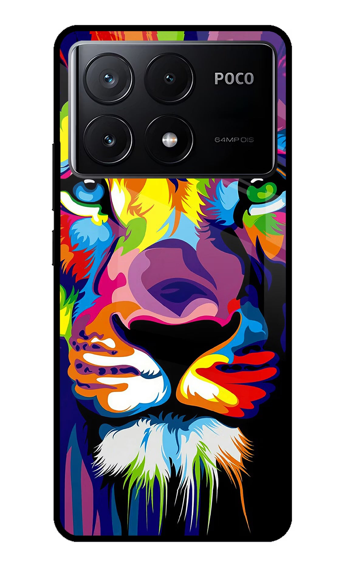 Lion Poco X6 Pro Glass Case Back Cover by Casekaro