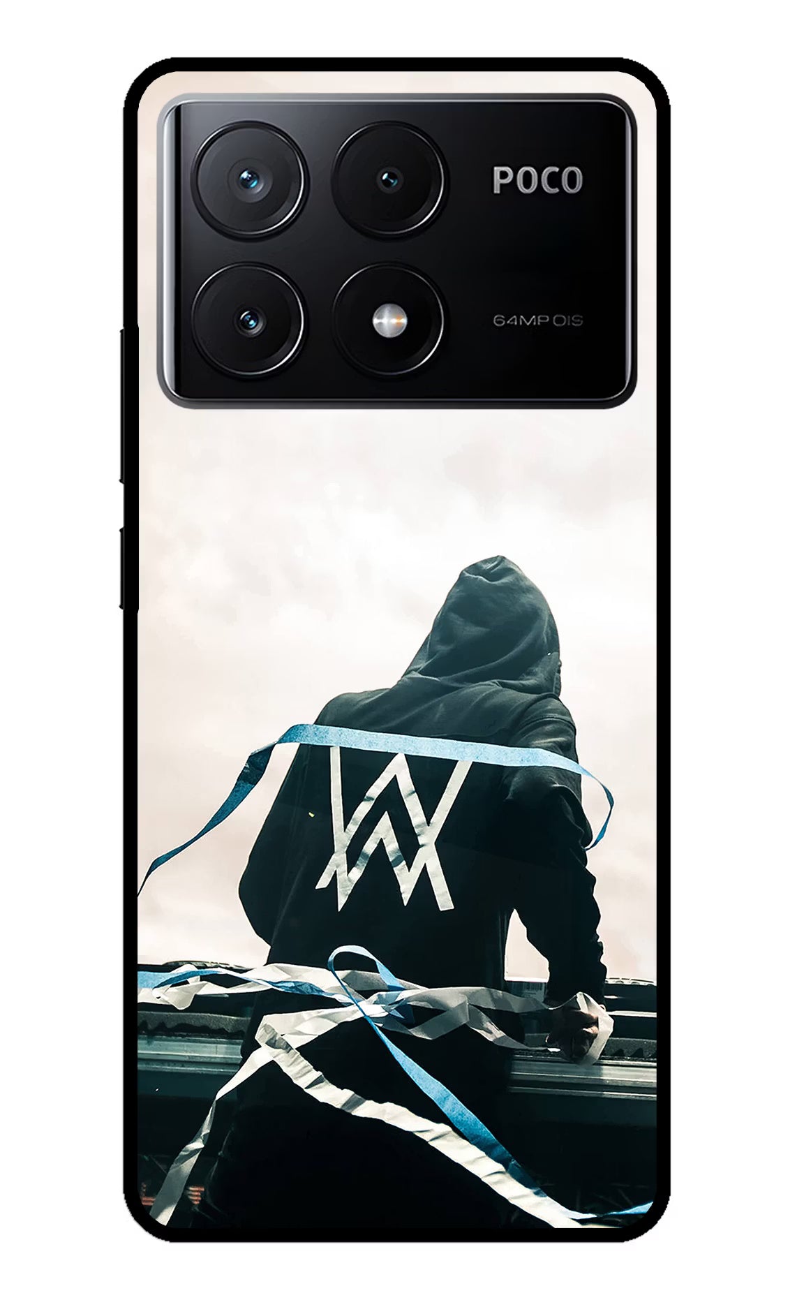 Alan Walker Poco X6 Pro Glass Case Back Cover by Casekaro
