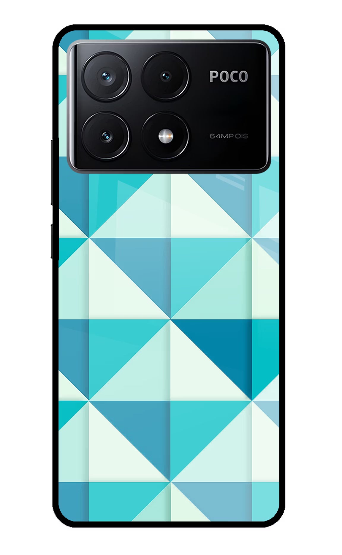 Abstract Poco X6 Pro Glass Case Back Cover by Casekaro