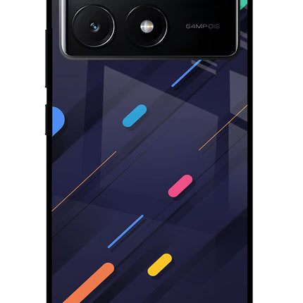Abstract Design Poco X6 Pro Glass Case Back Cover by Casekaro