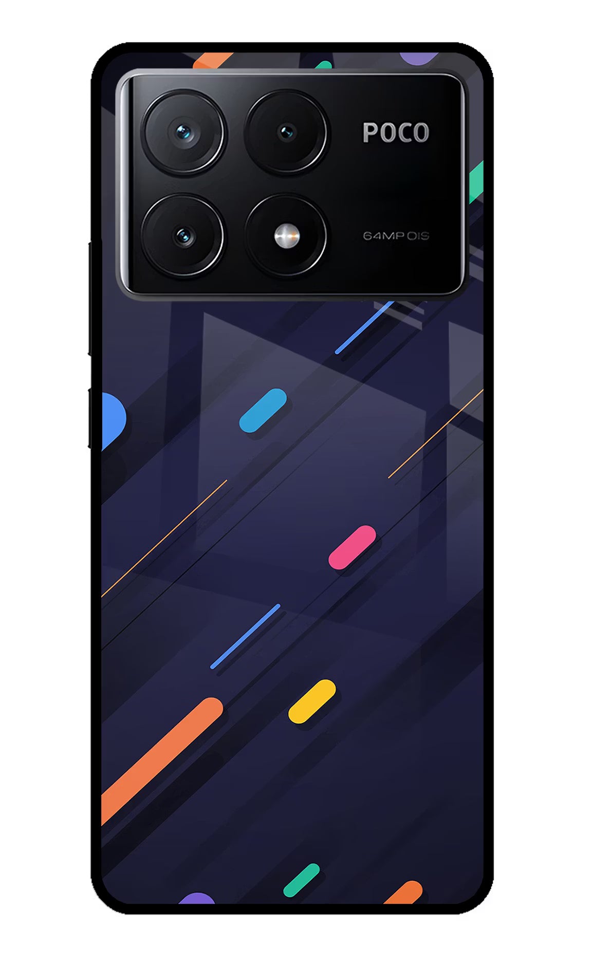 Abstract Design Poco X6 Pro Glass Case Back Cover by Casekaro