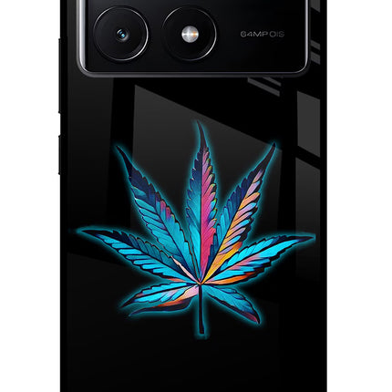 Weed Poco X6 Pro Glass Case Back Cover by Casekaro
