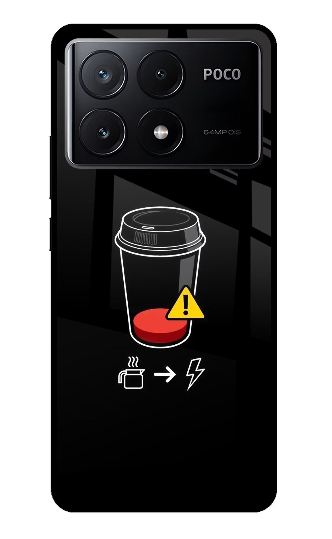 Coffee Poco X6 Pro Glass Case Back Cover by Casekaro