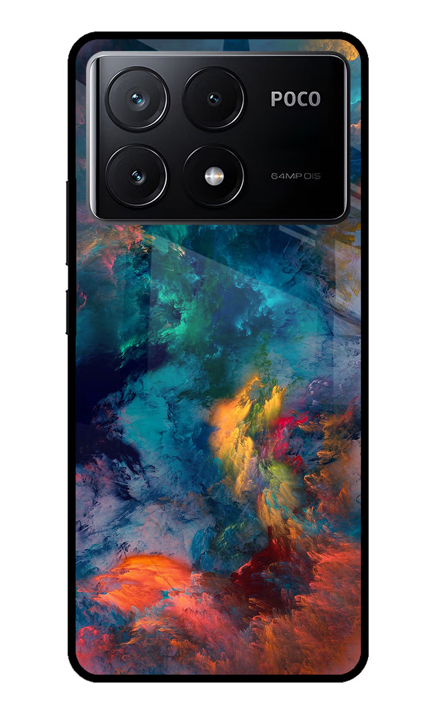 Artwork Paint Poco X6 Pro Back Cover, Glass case