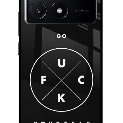 Go Fuck Yourself Poco X6 Pro Glass Case Back Cover by Casekaro