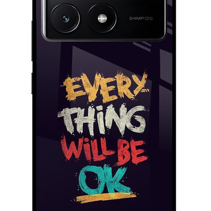 Everything Will Be Ok Poco X6 Pro Glass Case Back Cover by Casekaro