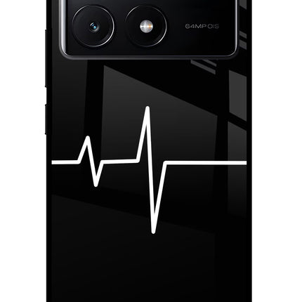 Heart Beats Poco X6 Pro Glass Case Back Cover by Casekaro