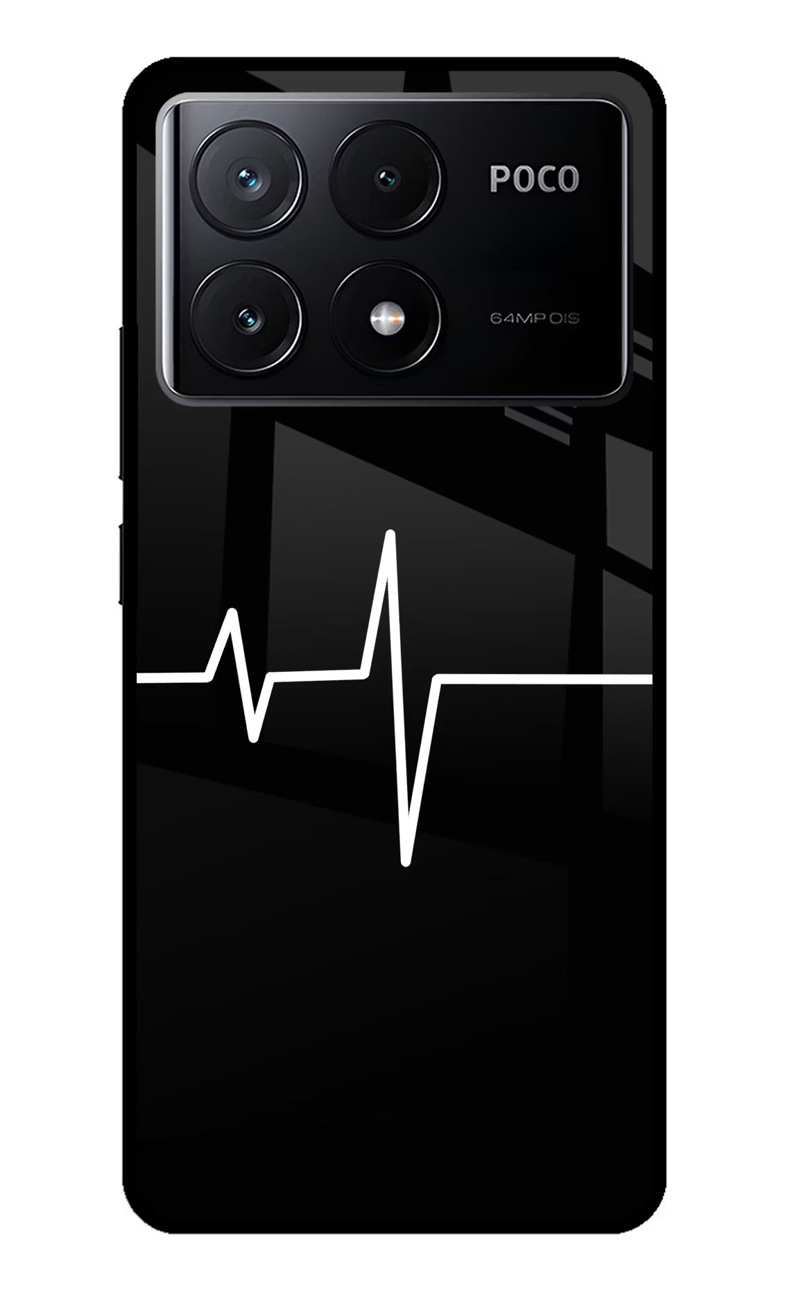 Heart Beats Poco X6 Pro Glass Case Back Cover by Casekaro