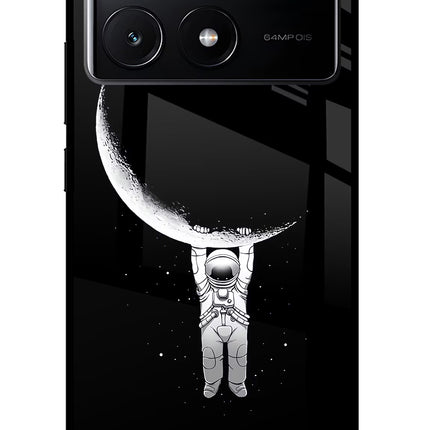 Moon Space Poco X6 Pro Glass Case Back Cover by Casekaro