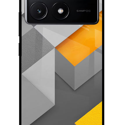 Abstract Poco X6 Pro Glass Case Back Cover by Casekaro