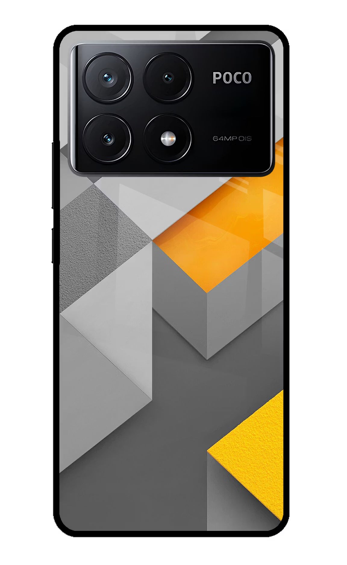 Abstract Poco X6 Pro Glass Case Back Cover by Casekaro