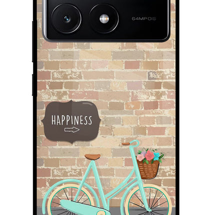 Happiness Artwork Poco X6 Pro Glass Case Back Cover by Casekaro