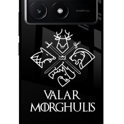 Valar Morghulis | Game Of Thrones Poco X6 Pro Glass Case Back Cover by Casekaro