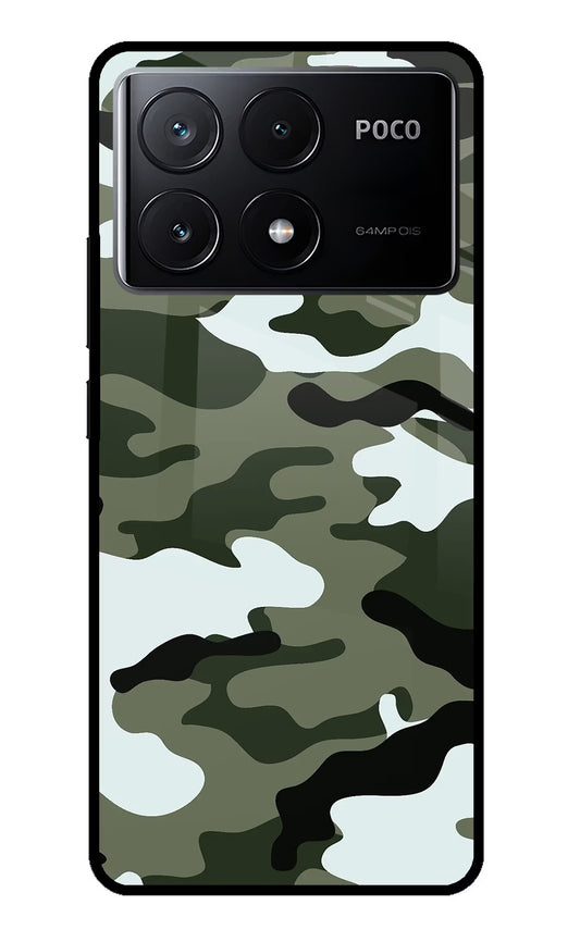 Camouflage Poco X6 Pro Glass Case