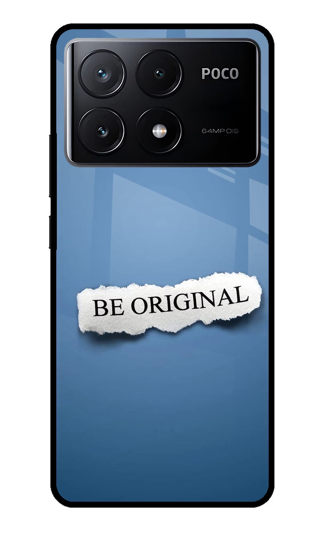 Be Original Poco X6 Pro Glass Case Back Cover by Casekaro