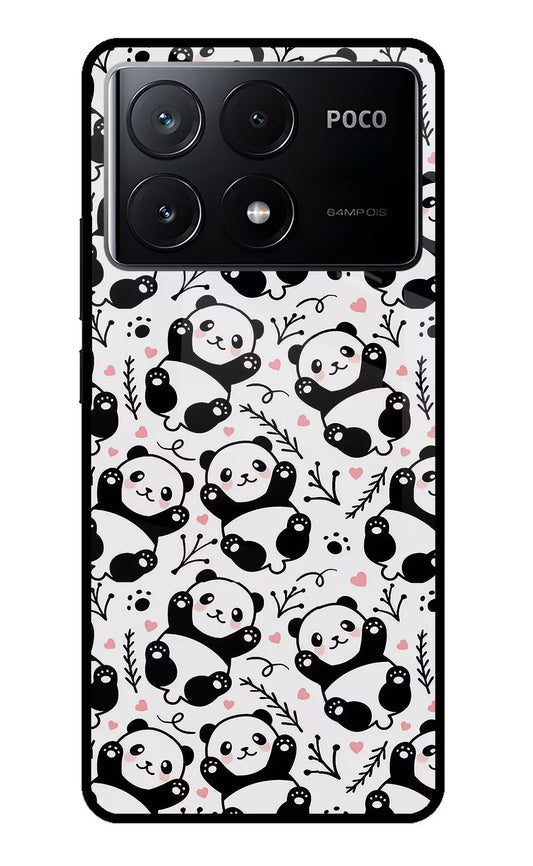 Cute Panda Poco X6 Pro Glass Case