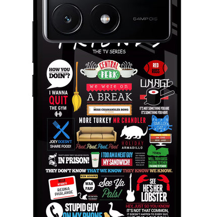FRIENDS Poco X6 Pro Glass Case Back Cover by Casekaro