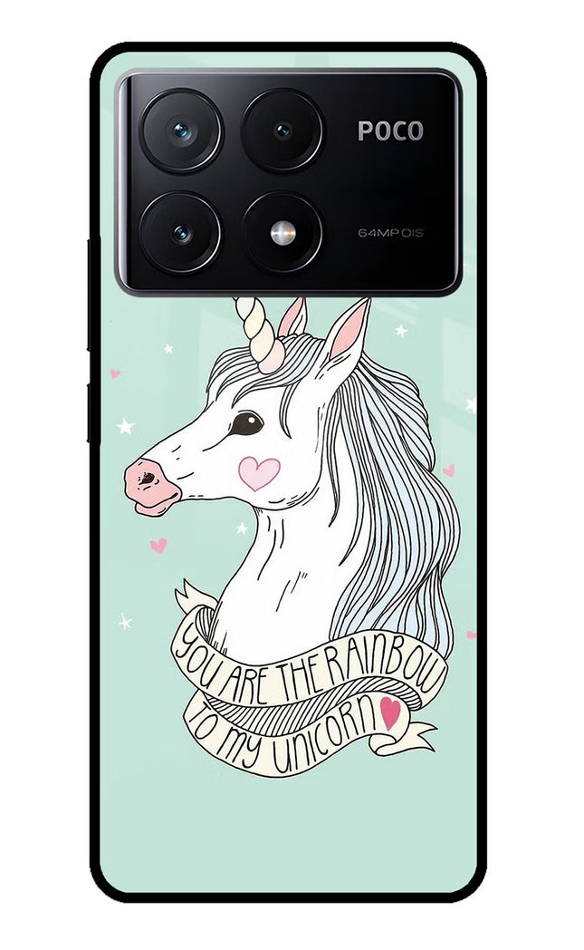 Unicorn Wallpaper Poco X6 Pro Glass Case
