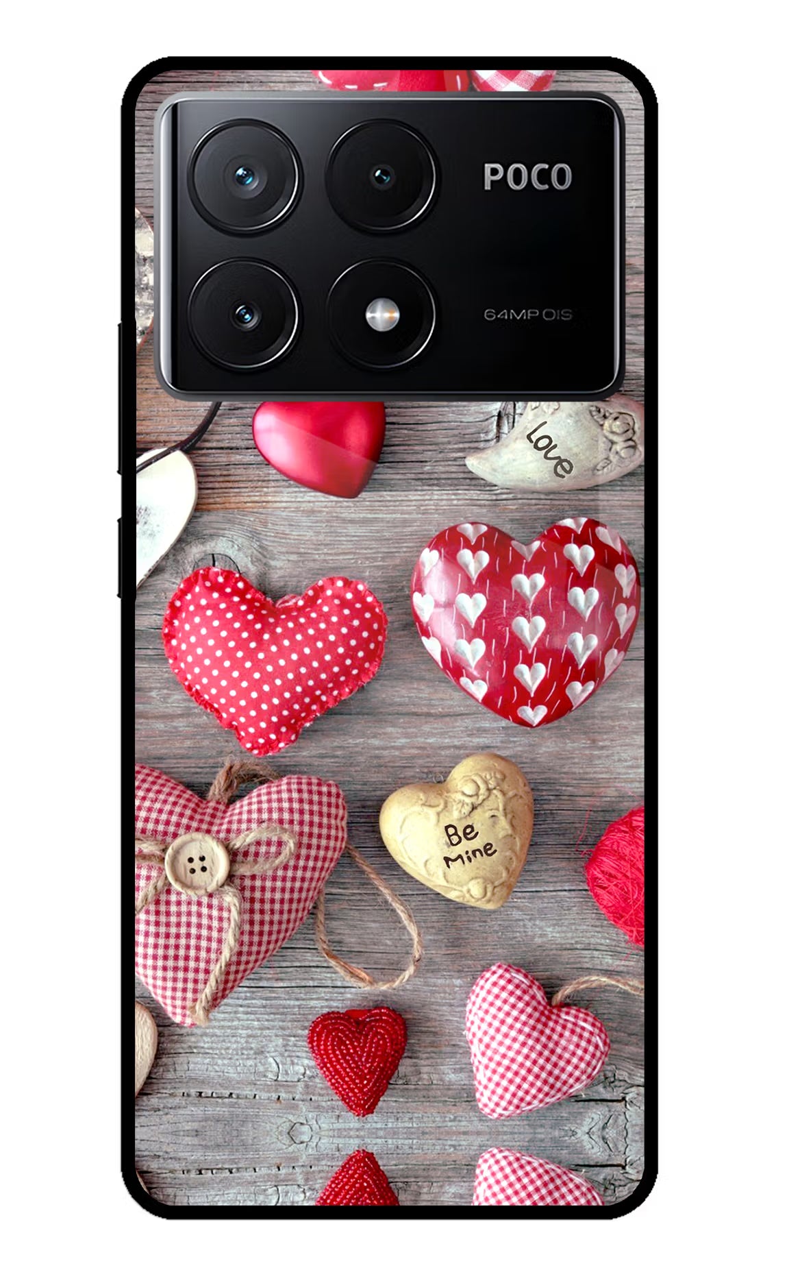 Love Wallpaper Poco X6 Pro Glass Case Back Cover by Casekaro