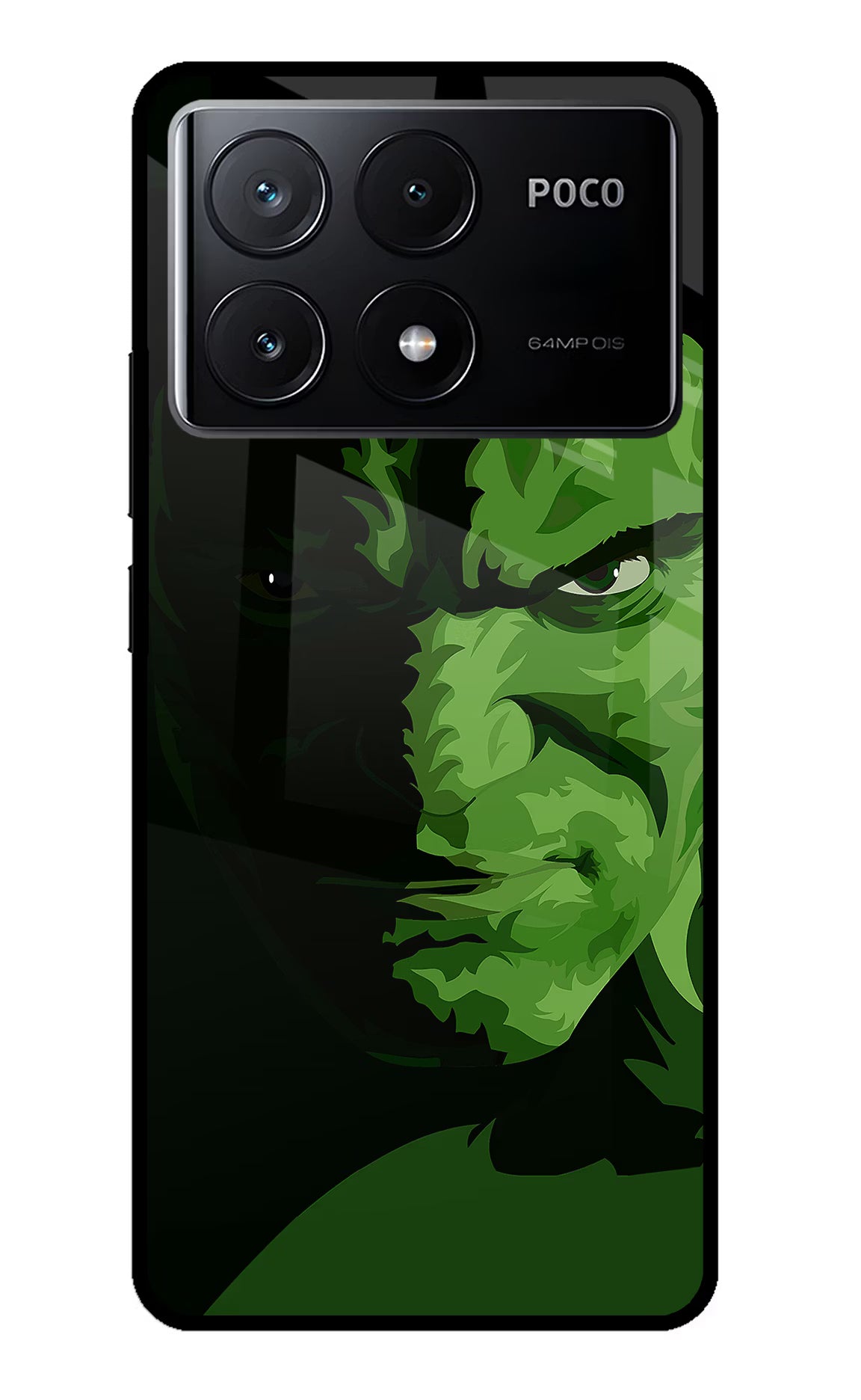 HULK Poco X6 Pro Glass Case Back Cover by Casekaro