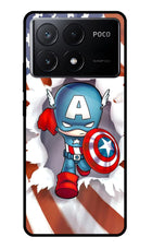Captain America Poco X6 Pro Glass Case