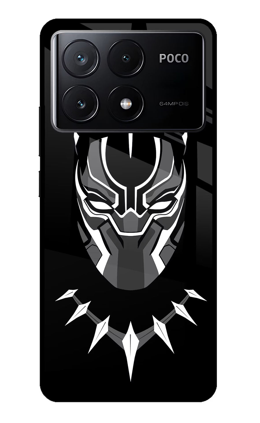 Black Panther Poco X6 Pro Back Cover, Glass case