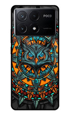 Angry Owl Art Poco X6 Pro Glass Case