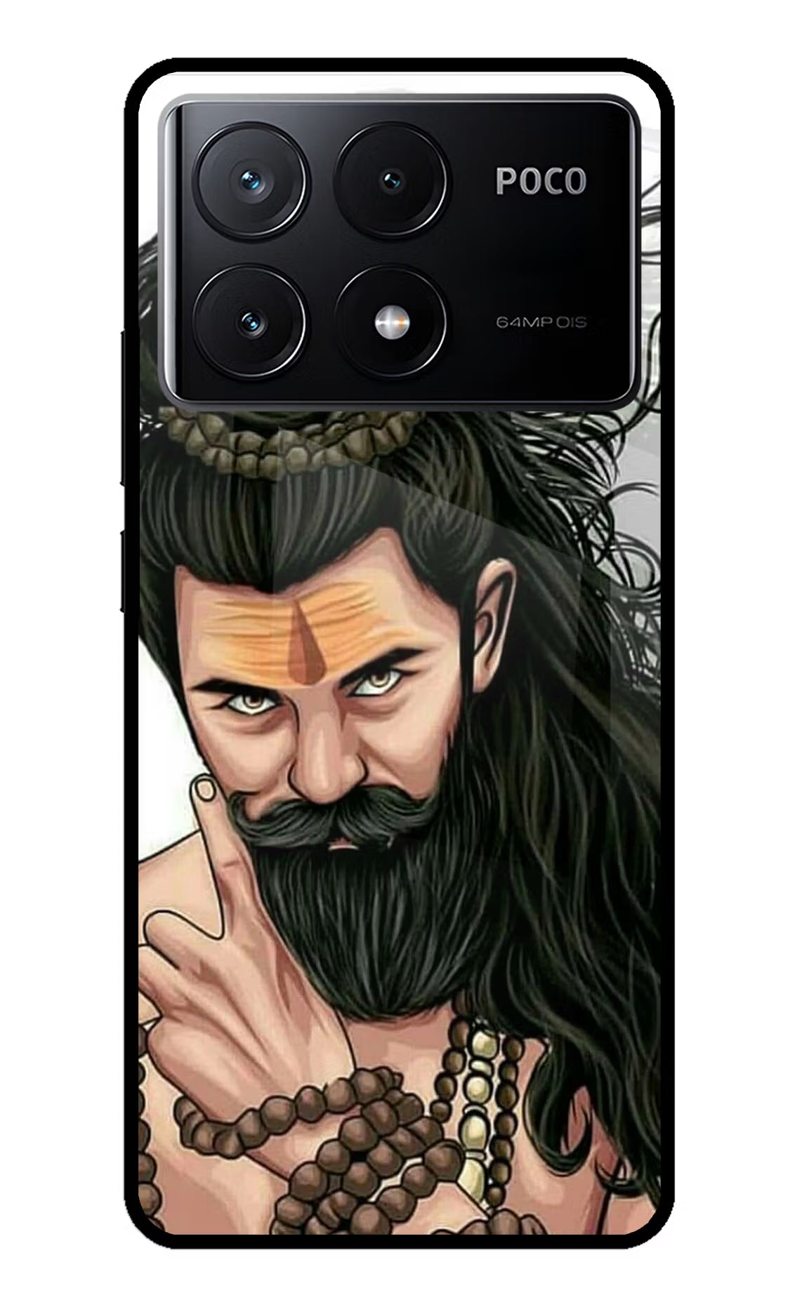 Mahadev Poco X6 Pro Glass Case Back Cover by Casekaro