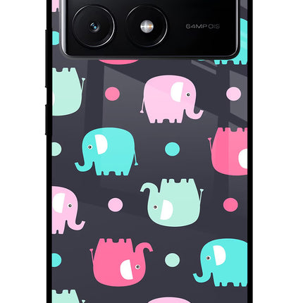Elephants Poco X6 Pro Glass Case
