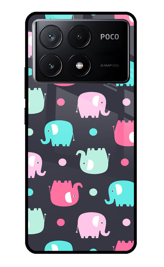 Elephants Poco X6 Pro Glass Case