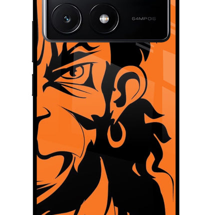 Hanuman Poco X6 Pro Glass Case Back Cover by Casekaro